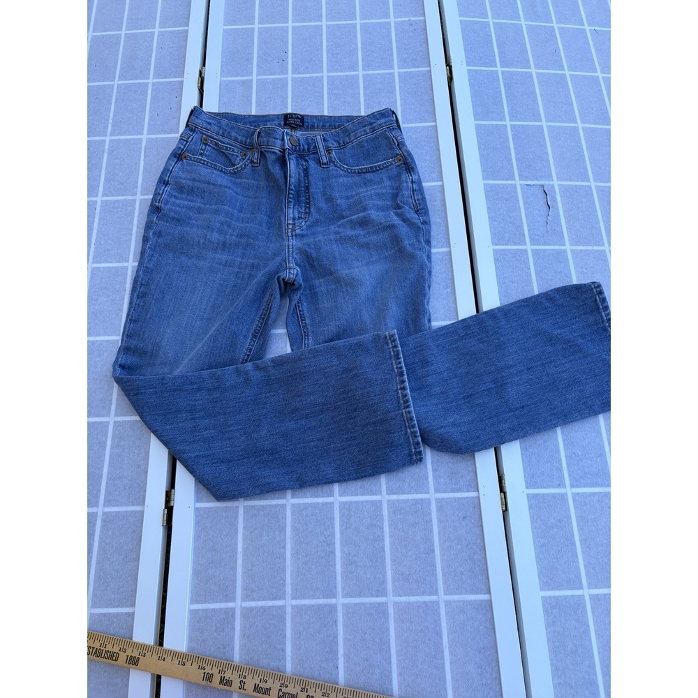 J.Crew Women's Mid-Rise Flare Crop‎ Jeans Light Wash Feathered Hips Size 10